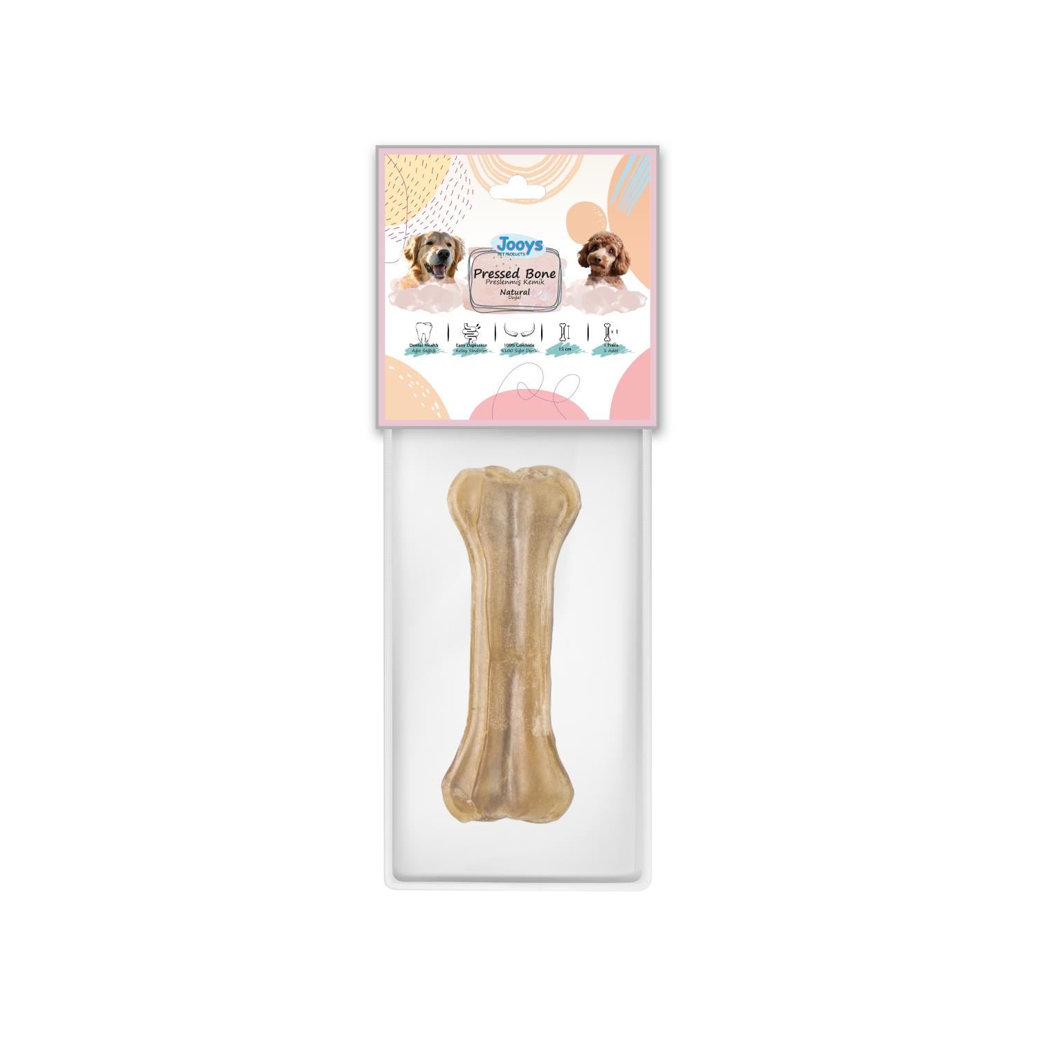 Jooys Doğal Pres Kemik 15 cm Tekli