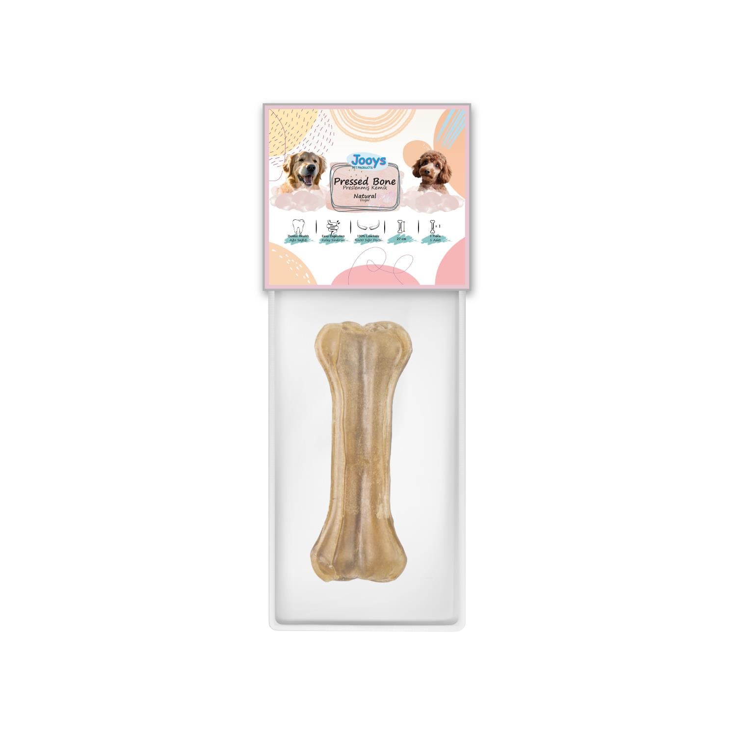 Jooys Doğal Pres Kemik 27 cm Tekli