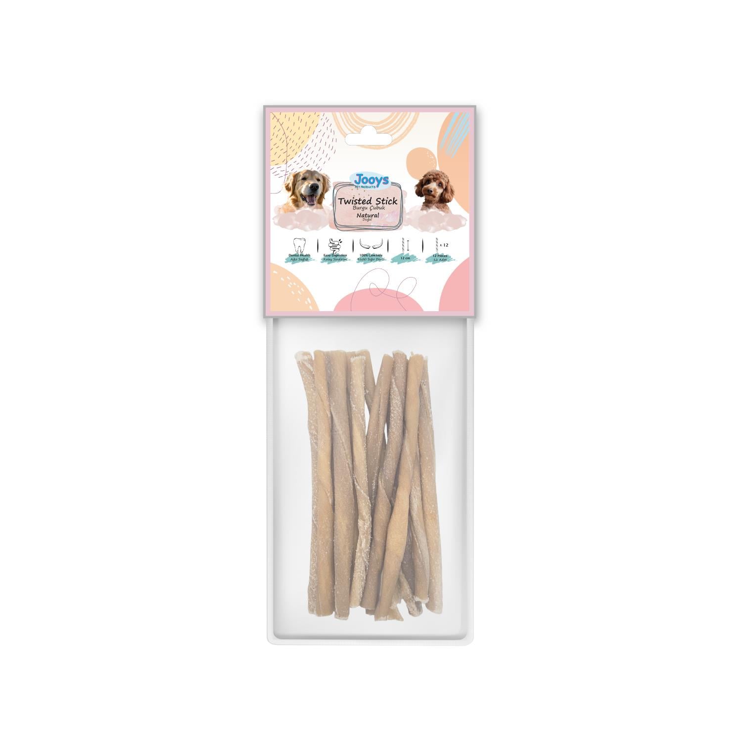 Jooys Naturel Burgu Çubuk 12'li