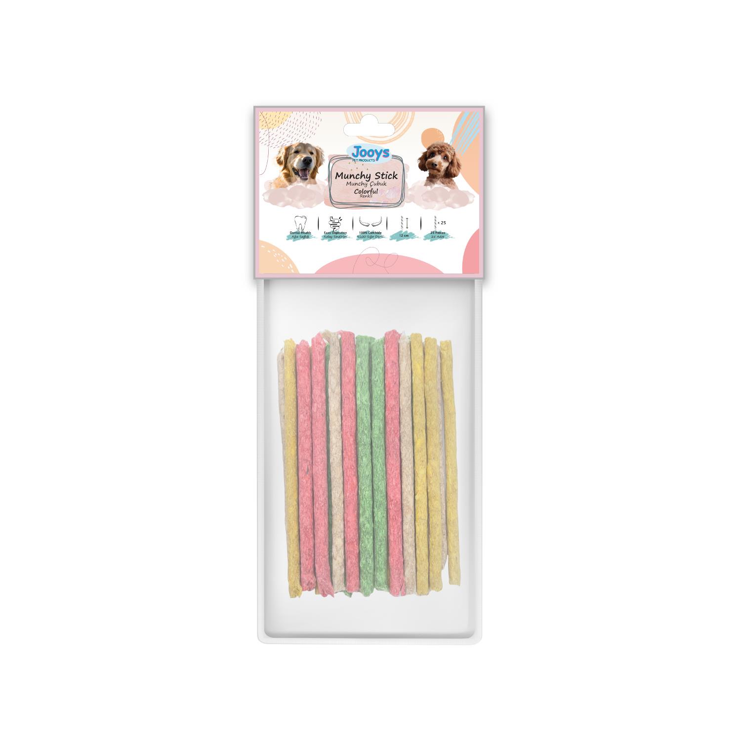 Jooys Renkli Munchy Çubuk 12 cm 25'li