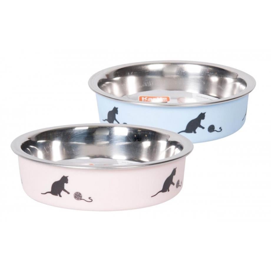 Karlie Çelik Kedi Mama Kabı Mavi 160Ml