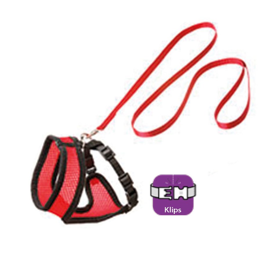 Karlie Flamingo Kedi Göğüs Tasması 30Cm Siyah/Kırmızı