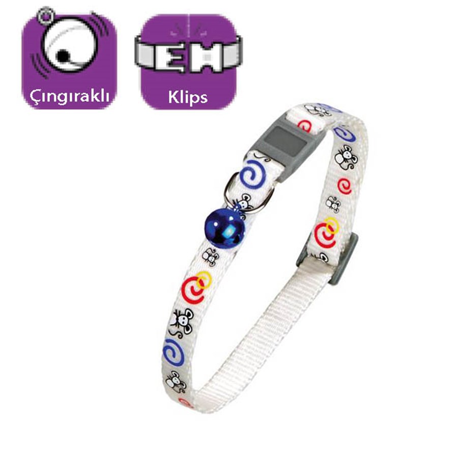 Karlıe Kedi Tasması Çıng. 30Cm Beyaz