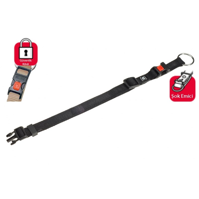 Karlıe Kilitli Boyun Tasma S 30-45Cm Siyah
