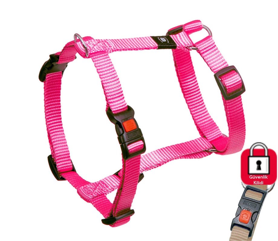 Karlıe Kilitli Göğüs Tasma L 65-100Cm Pembe