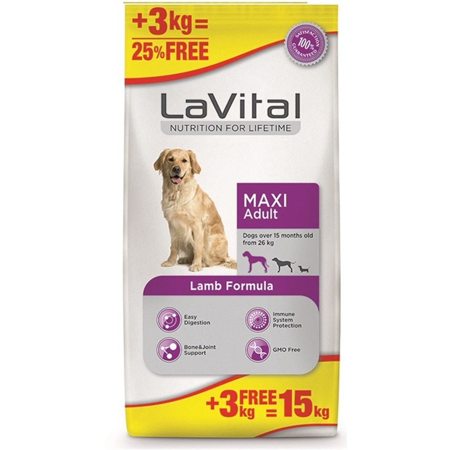 La Vital Kuzulu Maxi Adult Köpek Maması 12+3 Kg