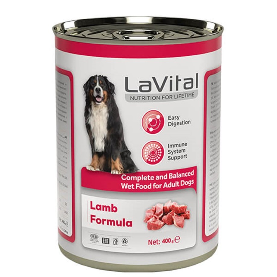 Lavital Kuzulu Bağışıklık Sistemi Destekleyici Yetişkin Köpek Konservesi 400 Gr