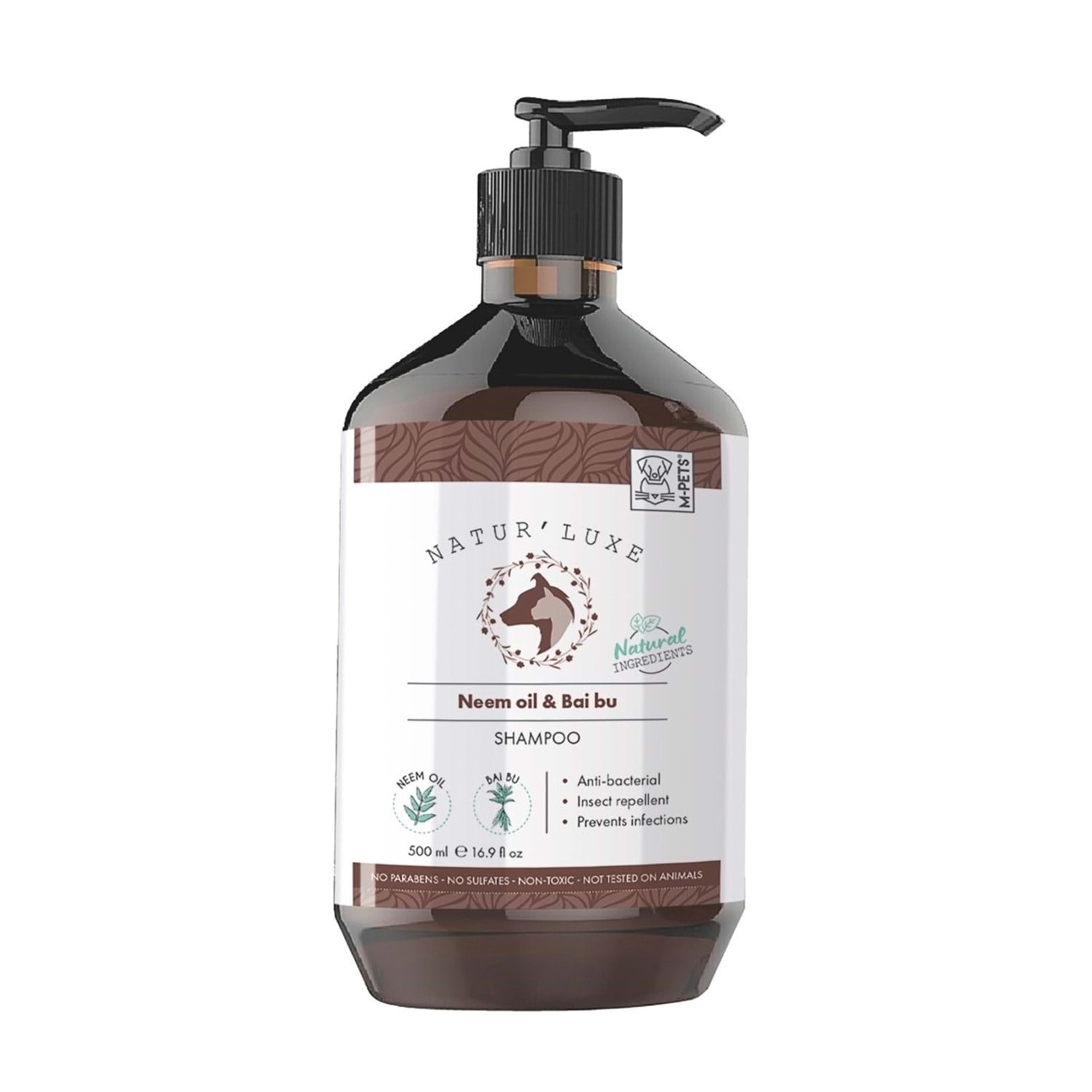 M-Pets Naturluxe Dog Shampoo Neem Oil & Bai Bu 500ml