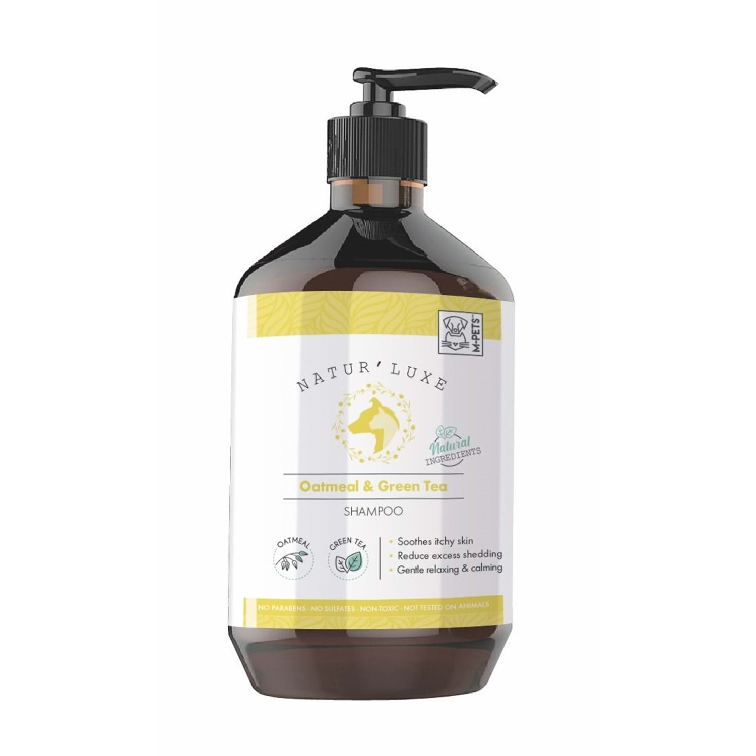 M-Pets Naturluxe Dog Shampoo Oatmeal & Green Tea 500ml