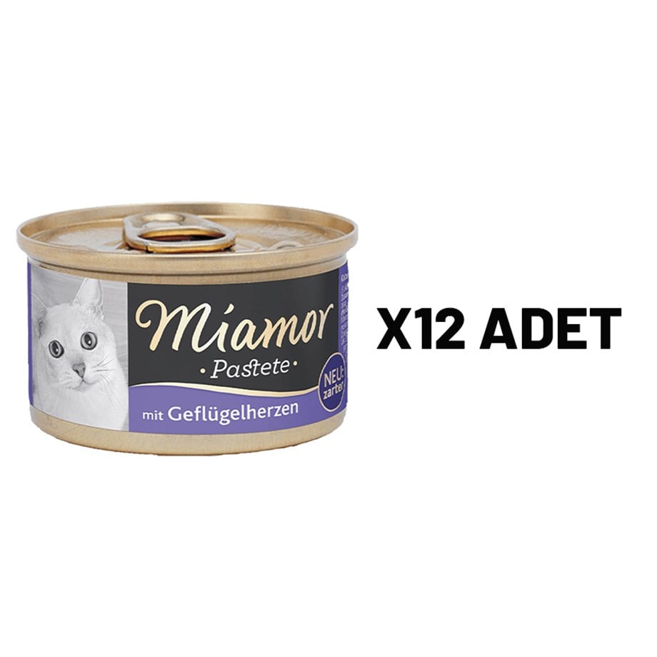 Mıamor Pastete Kedi Yürekli 85 Gr X 12 Adet