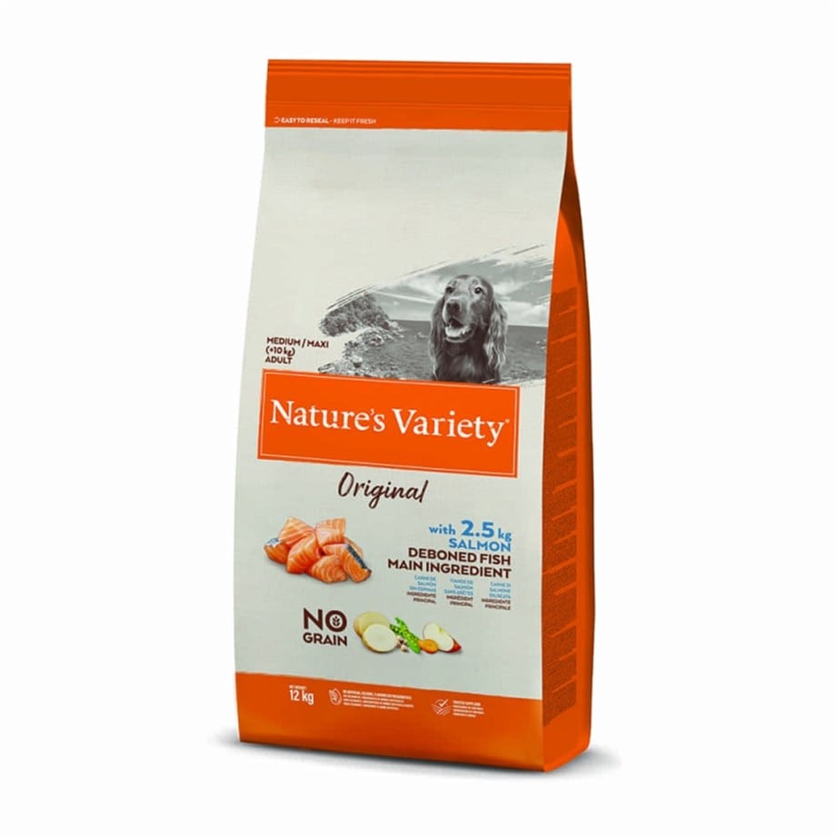 Nature's Variety Dog No Grain Medium/maxi Adult Salmon 12kg