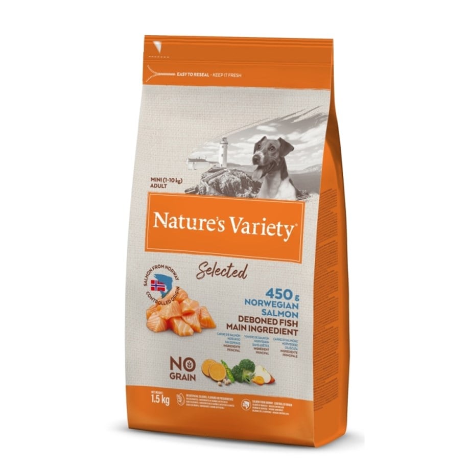 Nature's Variety Dog No Selected Mını Adult Norw. Salmon 1,5kg