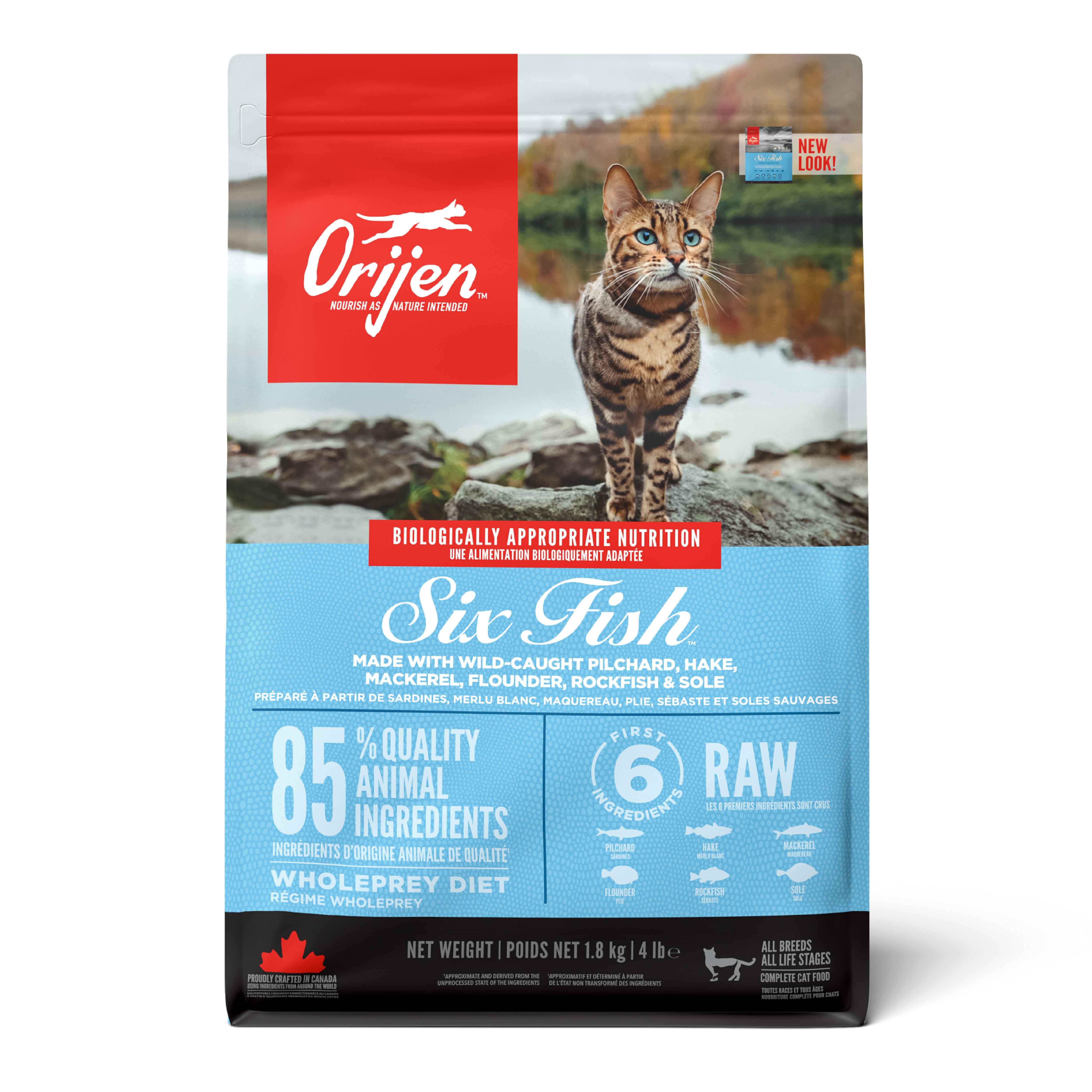 ORIJEN Six Fish Kedi Maması 1.8kg - Tüm ırk ve yaşam evreleri için
