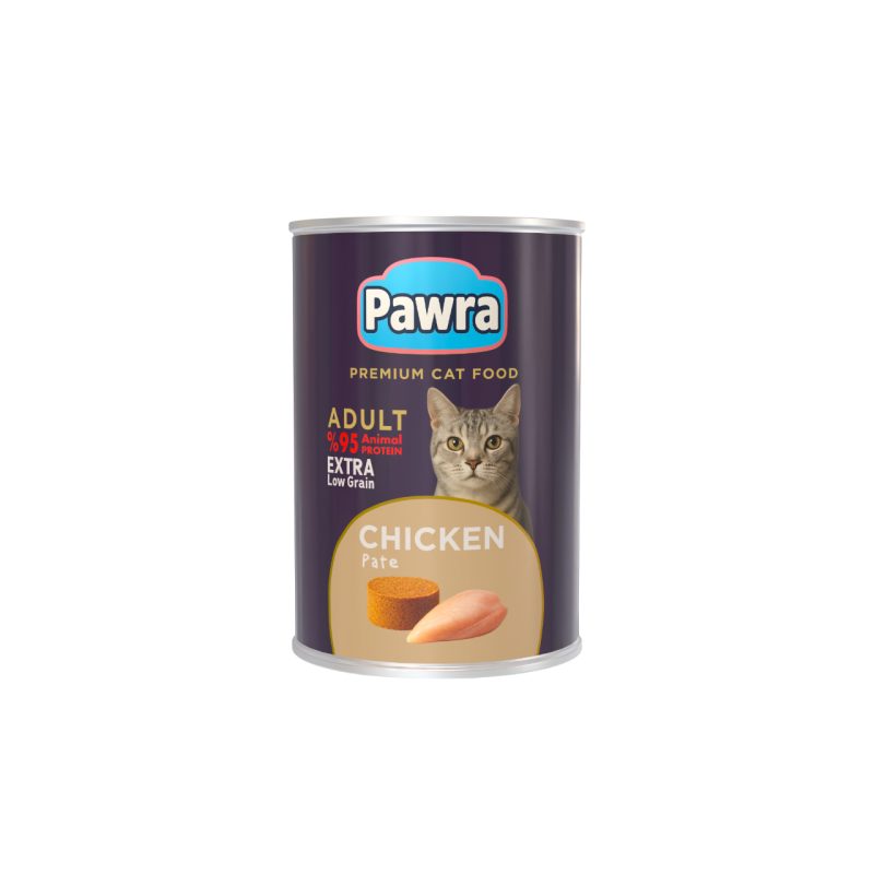 Pawra Yetişkin Kedi Tavuk Etli Pate Konserve