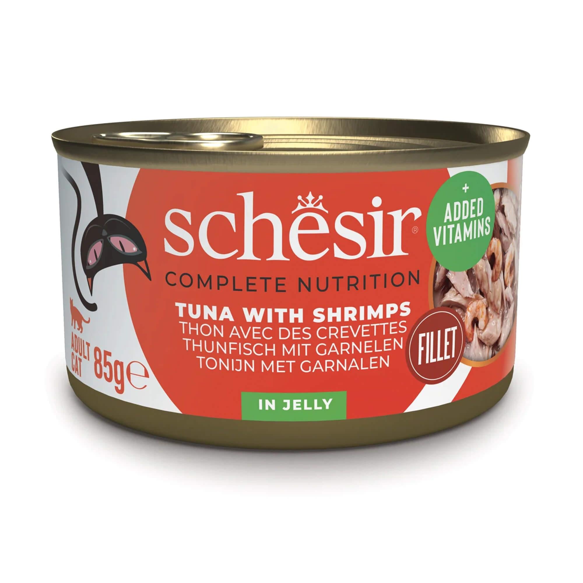Schesir C138 Jelly Ton Balıklı ve Karidesli Jöleli Kedi Konservesi 85 Gr