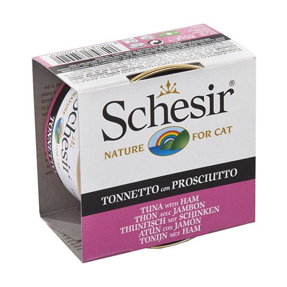 Schesir C140 Jelly Ton Balıklı ve Jambonlu Jöleli Kedi Konservesi 85 Gr