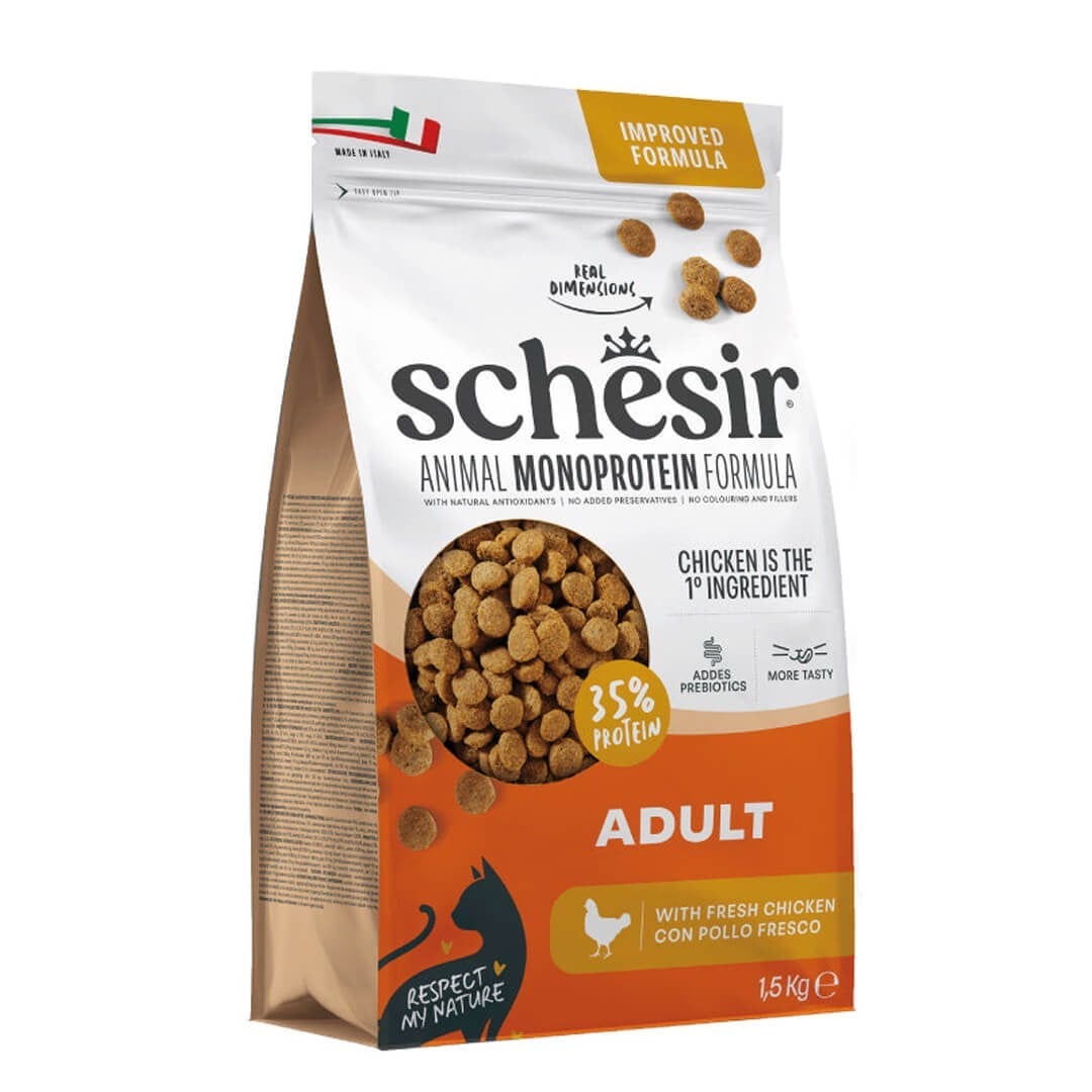Schesir Monoprotein Tavuklu Yetişkin Kedi Maması 1,5 Kg