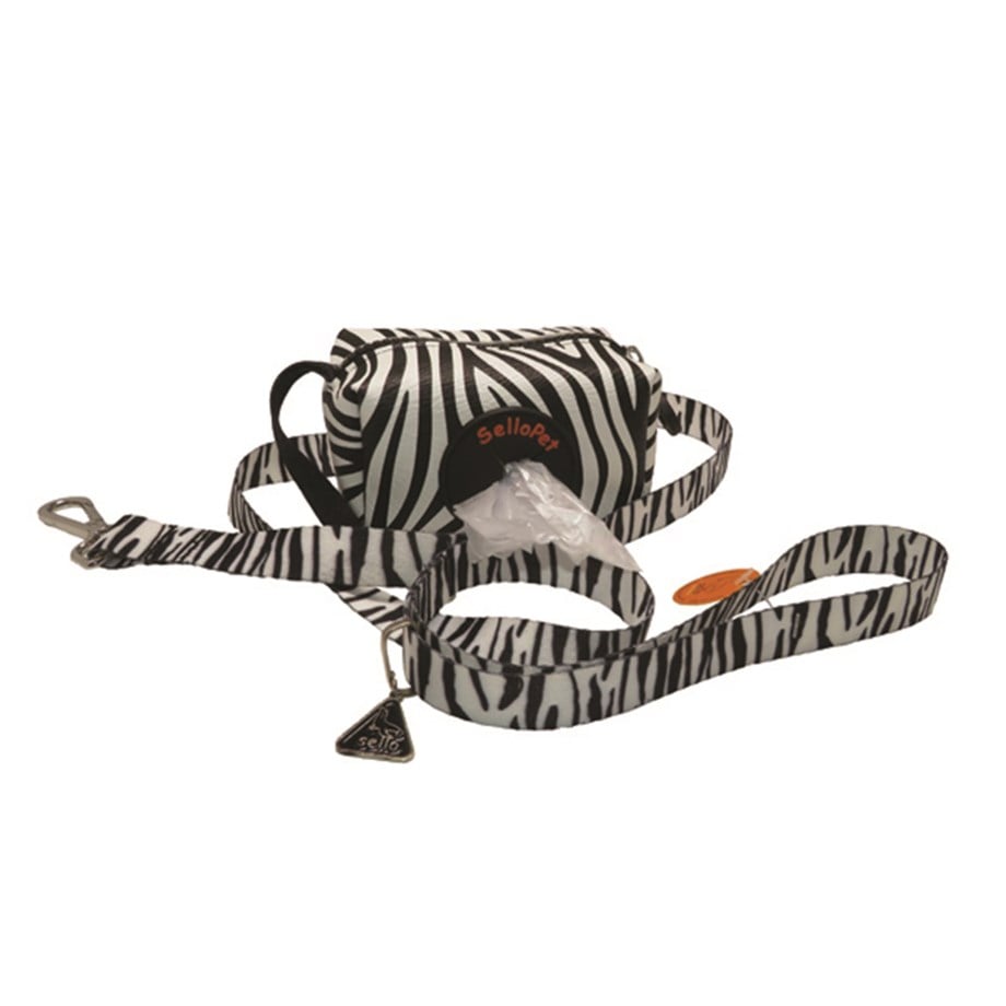 SelloPet Köpek Dışkı Poşeti Taşıma Çantası Zebra Desenli