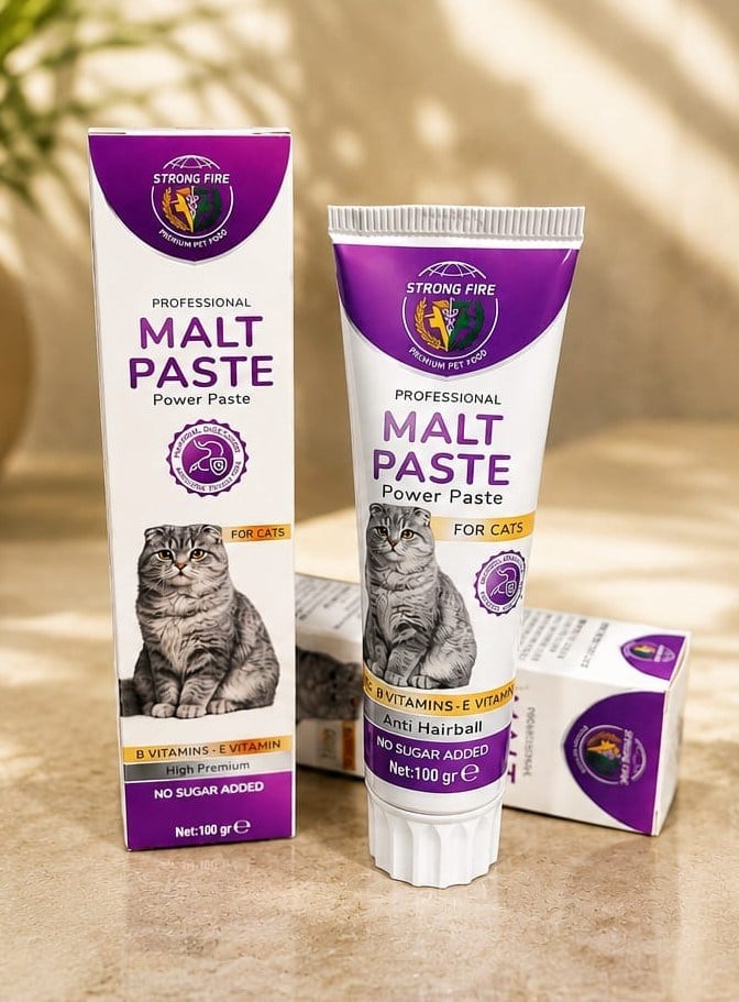 Strong Fire Anti Hairball Tüy Yumağı Önleyici Ve Sindirim Destekleyici Tüm Kediler Için Malt Paste Macun 100 gr