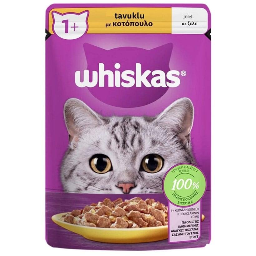 Whiskas Pouch in Jelly Tavuklu Kedi Yaş Maması 85 Gr