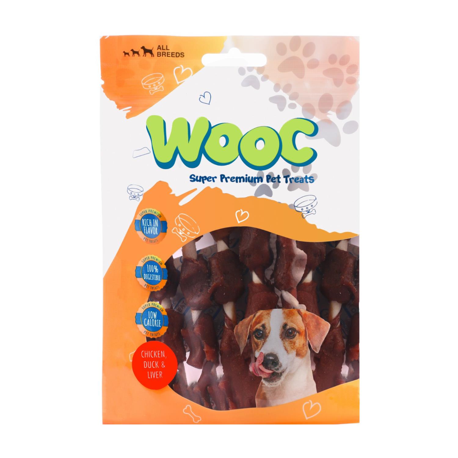 Wooc Dog Tavuk & Ördek & Ciğer Sargılı Stick Ödül 80 g