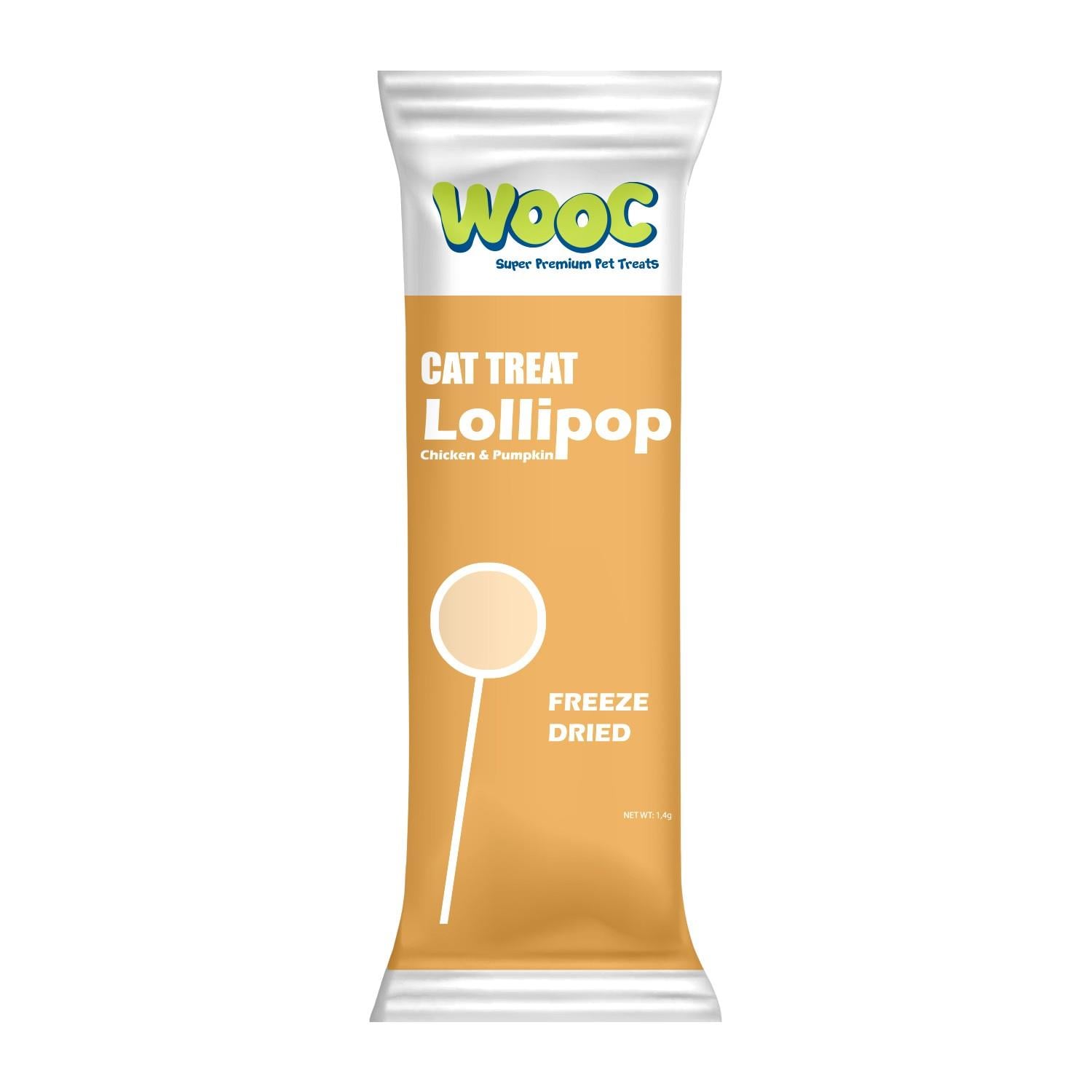 Wooc Tavuk ve Balkabaklı Kedi Lolipop 50'li