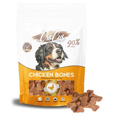 Crocus Chicken Bones Tavuk Etli Tahılsız Köpek Ödülü 80g