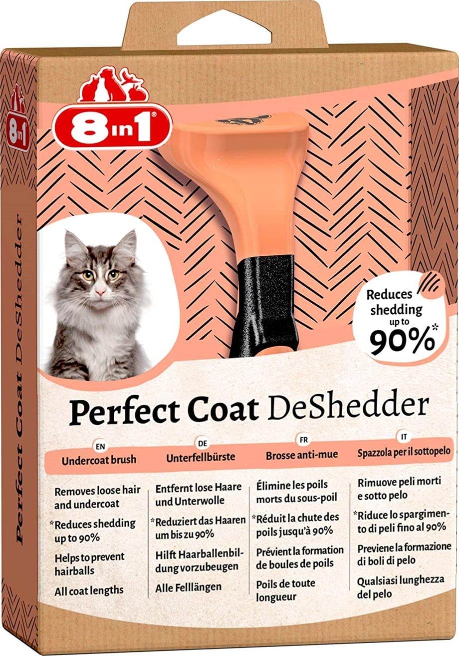 8in1 Perfect Coat DeShedder Furminator Kediler için Tüy Toplayıcı Kedi Tarağı