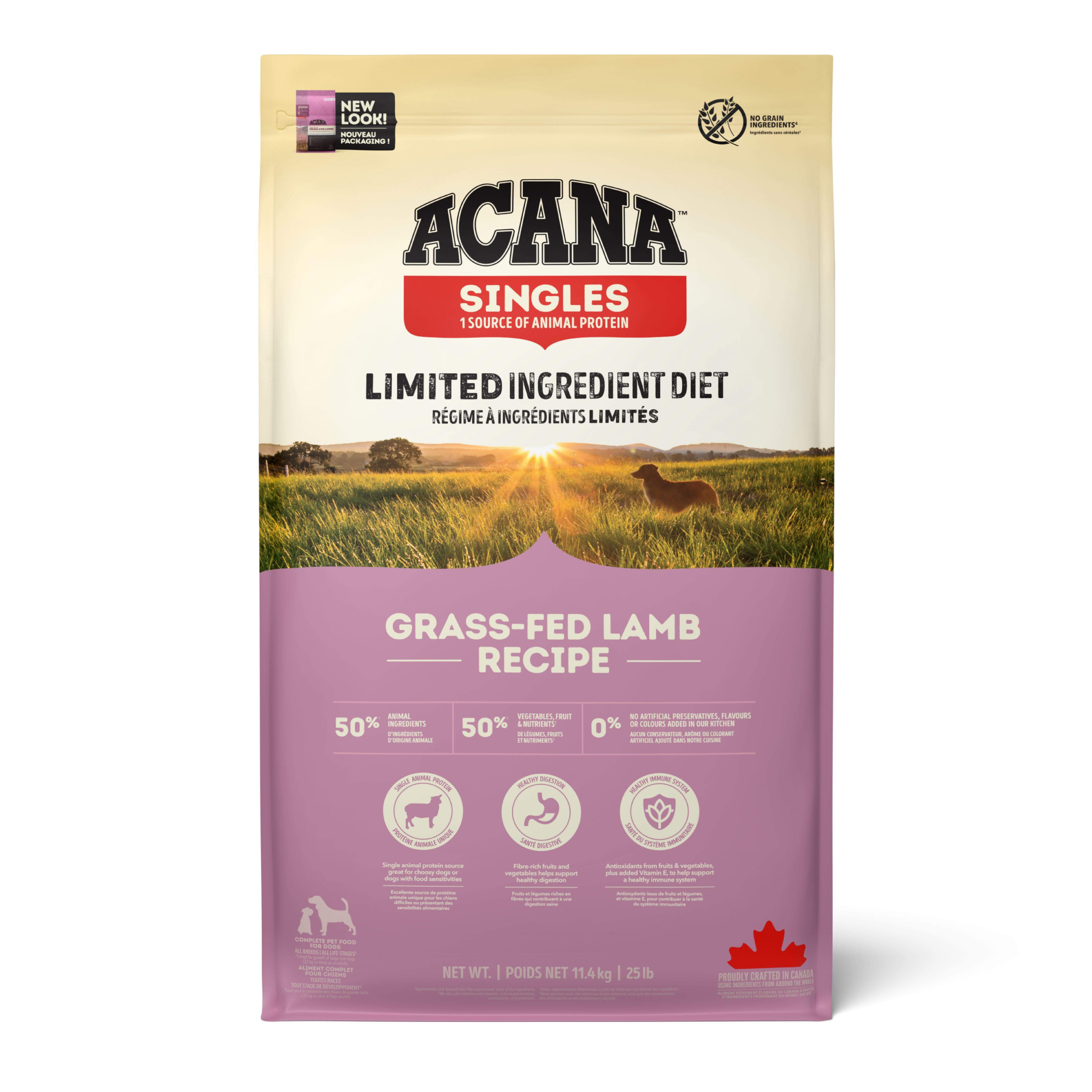 ACANA Singles - Grass-Fed Lamb Köpek Maması 11.4kg - Tüm ırk ve yaşam evreleri için