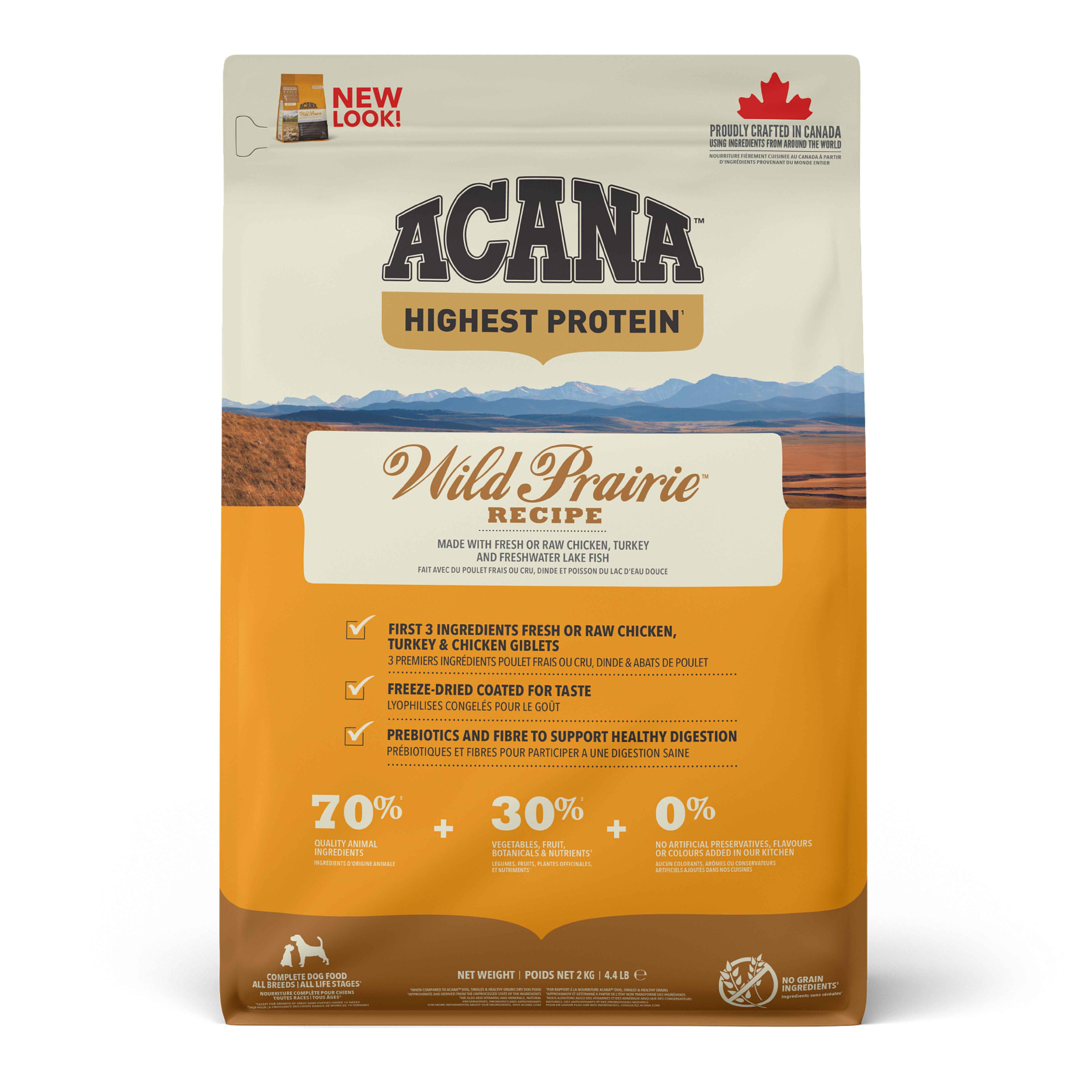 Acana Wild Prairie Tavuklu - Göl Balıklı Tahılsız Köpek Maması 2 Kg