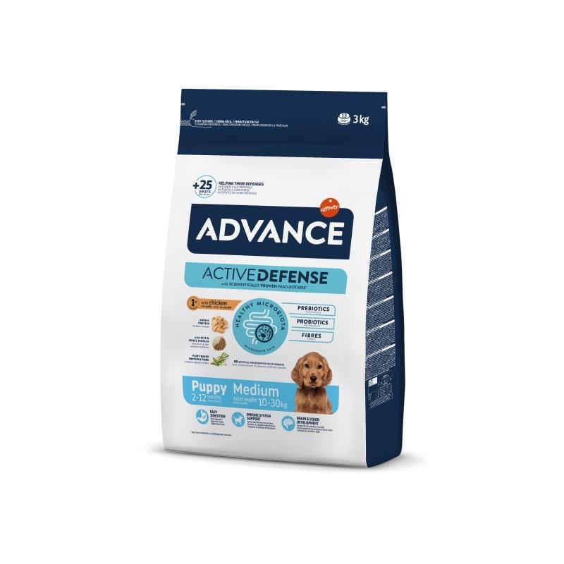 Advance Puppy Protect Tavuklu Pirinçli Orta Irk Yavru Köpek Maması 3Kg