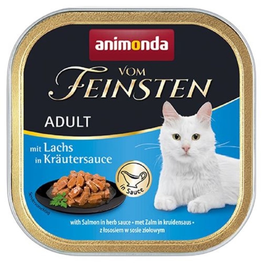 Animonda Vom Feinsten Tahılsız Somon Balıklı Ve Bitki Özlü Yetişkin Kedi Konservesi 100 Gr