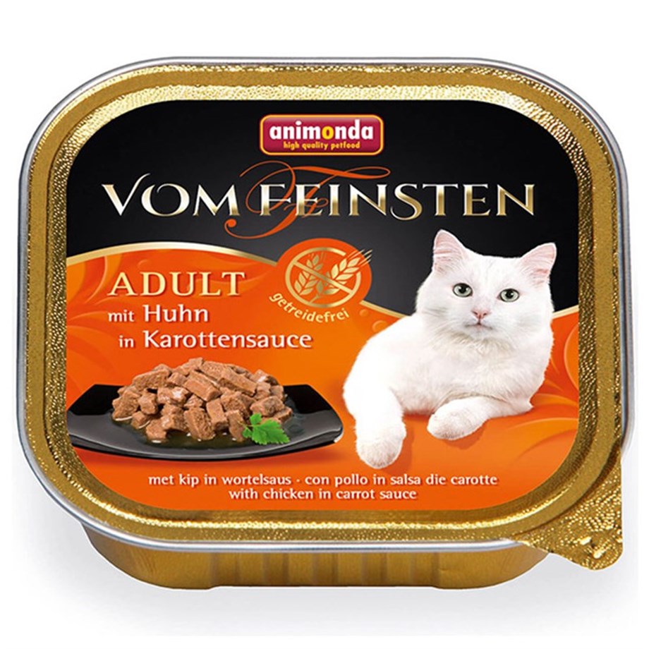 Animonda Vom Feinsten Tahılsız Tavuklu Ve Havuç Soslu Yetişkin Kedi Konservesi 100 Gr