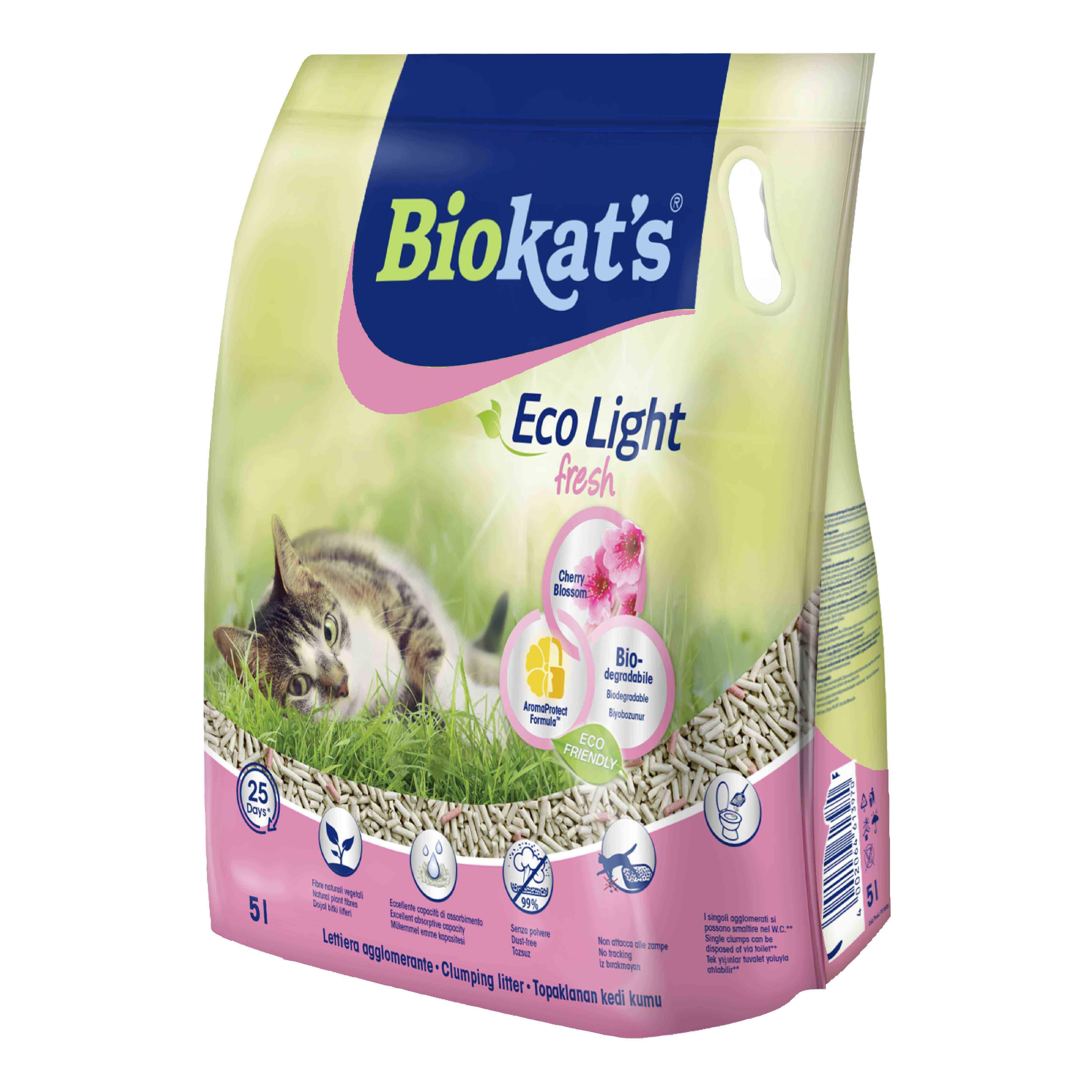 Biokat's Eco Light Kiraz Çiçeği Kokulu Pelet Kedi Kumu 5 LT
