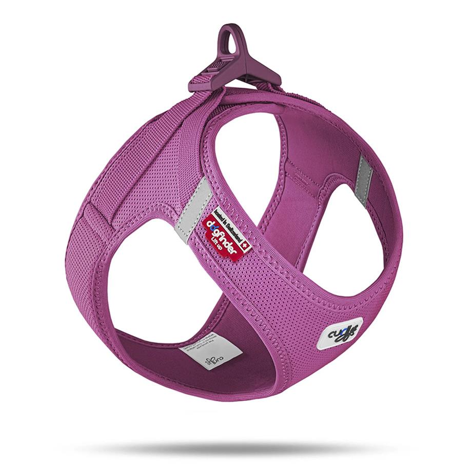 Curli Vest Göğüs Tasması Clasp Air-Mesh Fuşya 3XS
