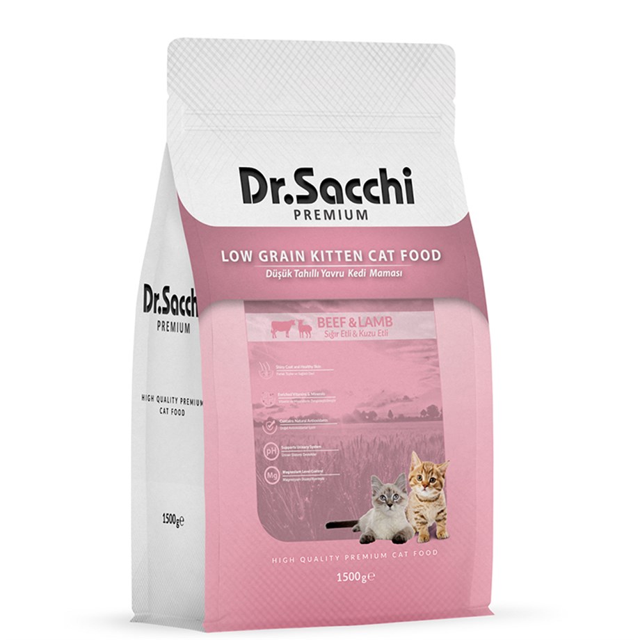 Dr.Sacchi Premium Düşük Tahıllı Yavru Kedi Maması 1,5 Kg