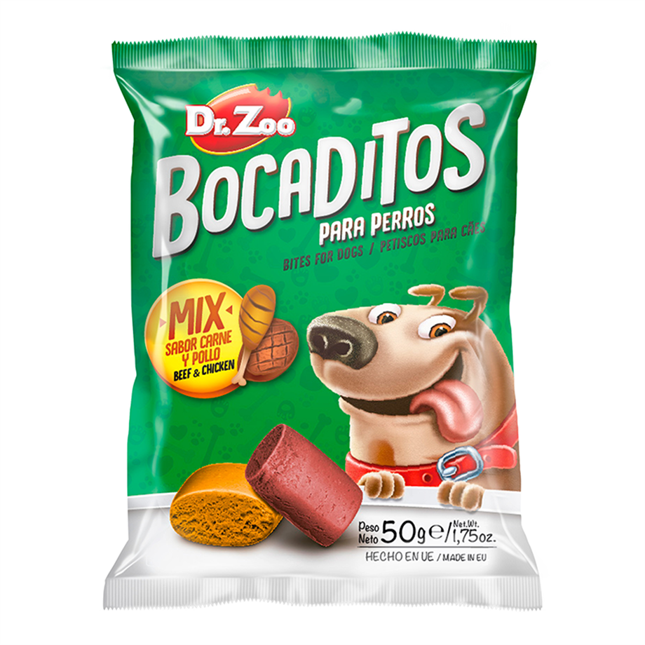 Dr.zoo Bocaditos Tavuk - Biftekli Köpek Ödülü 50g