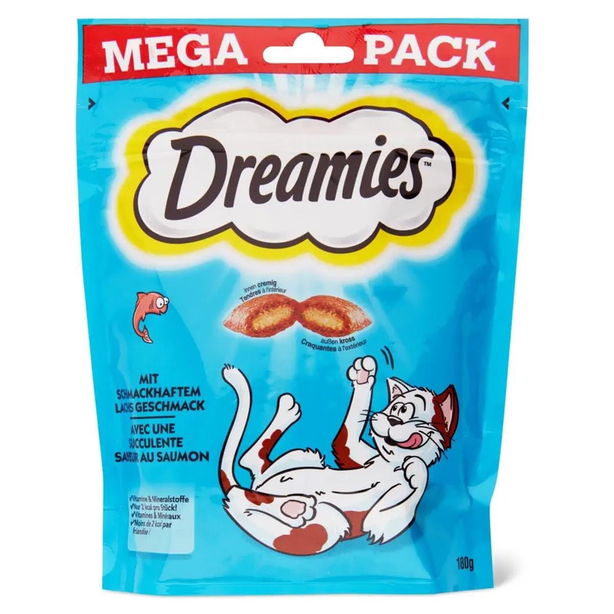 Dreamies Mega Pack İç Dolgulu Somonlu Kedi Ödül Bisküvisi 180gr