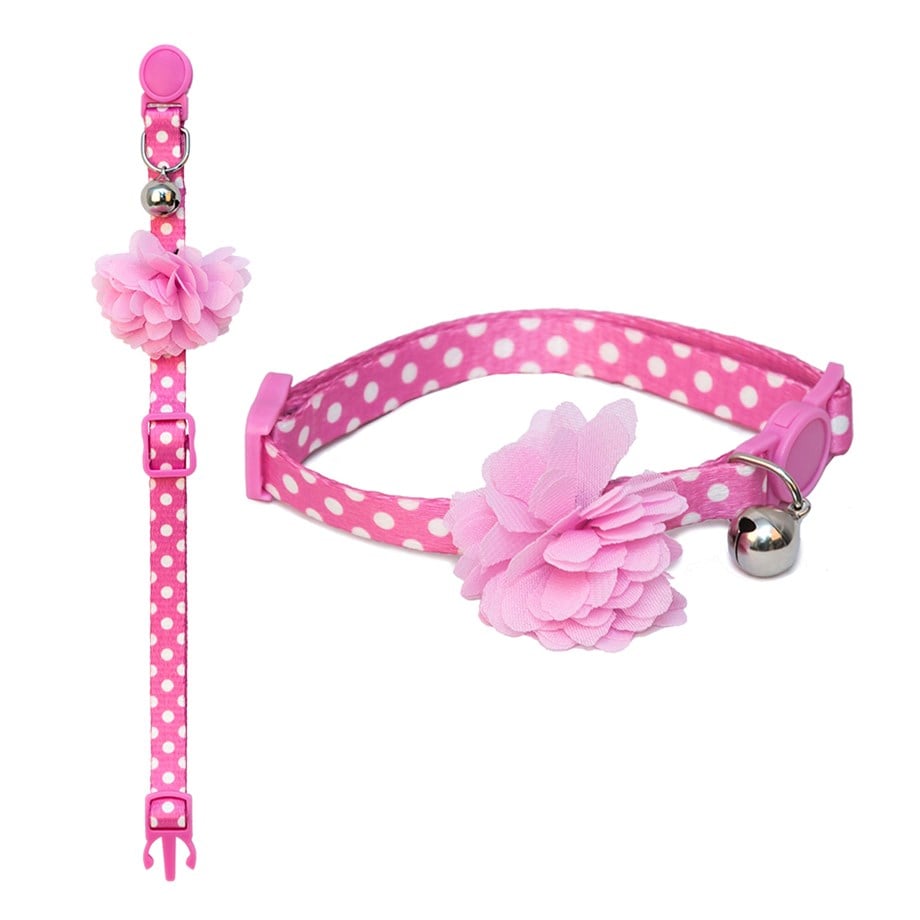 EASTLAND PEMBE ÇİÇEKLİ KEDİ BOYUN TASMASI