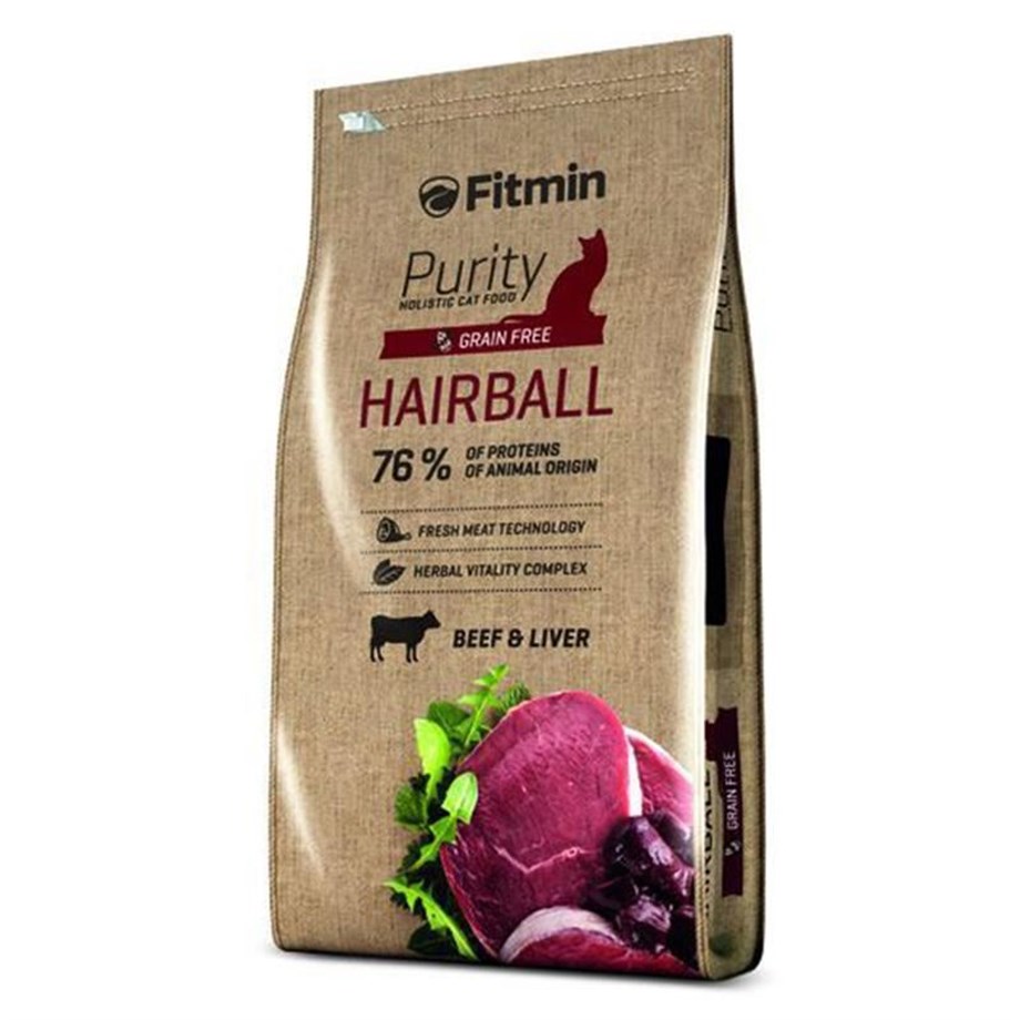 Fitmin Purity Hairball Taze Sığır Etli Tahılsız Yetişkin Kedi Maması 1.5 Kg