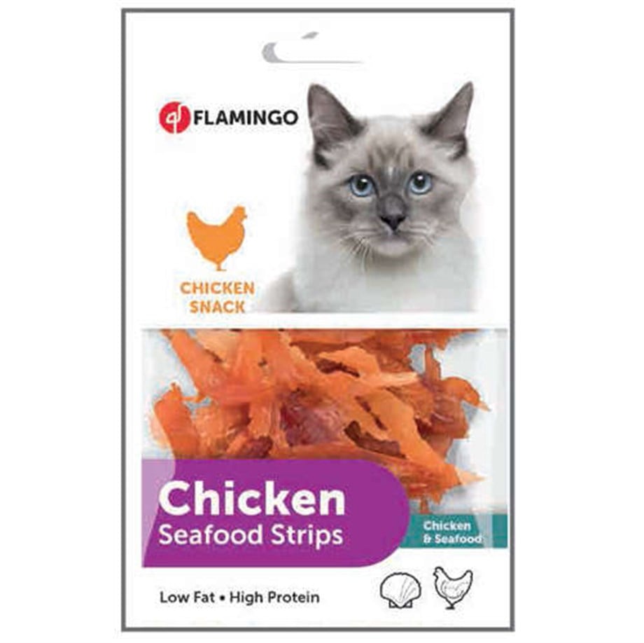 Flamingo Tavuklu ve Deniz Mahsullü Yumuşak Kedi Ödül Maması 85gr