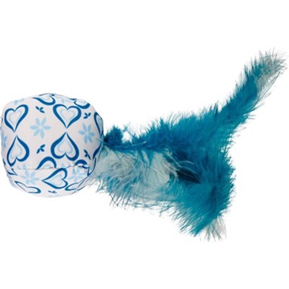 Flamingo Tüylü Top Kedi Oyuncağı 33cm Mavi