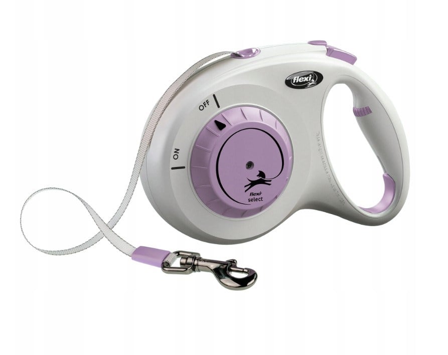 Flexi Select Köpek Otomatik Gezdirme Şerit Kayışı Gri & Lila - 7 M