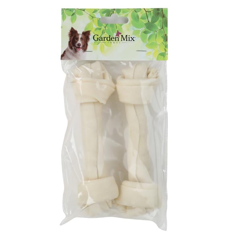 Gardenmıx Beyaz Düğümlü Derı Kemık 7” – 2Li Paket