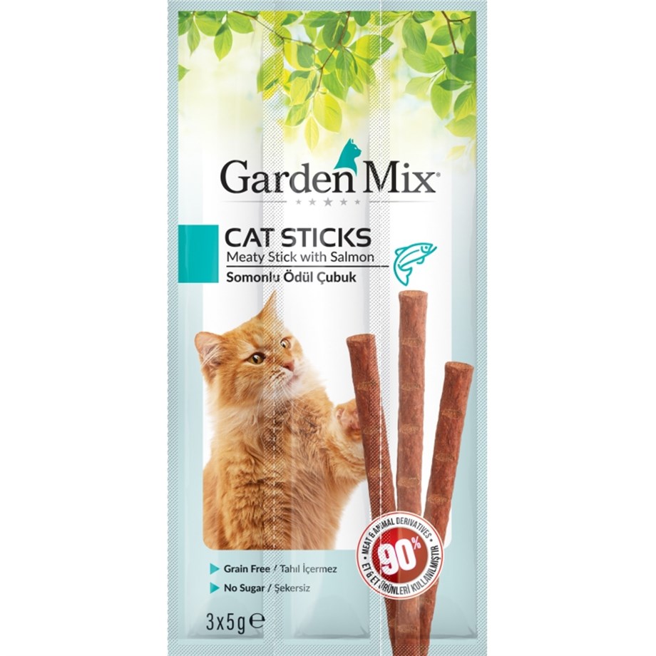 Gardenmix Somonlu Kedi Stick Ödül 3x5g