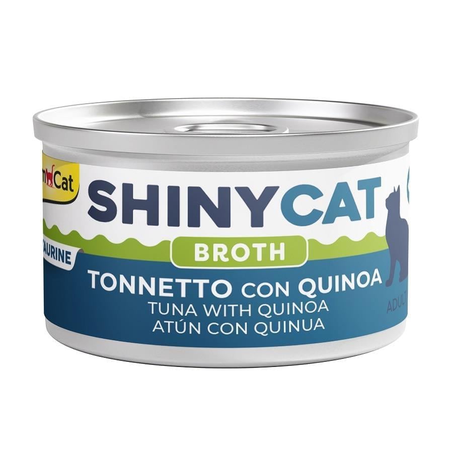 GimCat Shinycat Broth Sos İçinde Ton Balıklı ve Kinoalı Kedi Konservesi 70gr