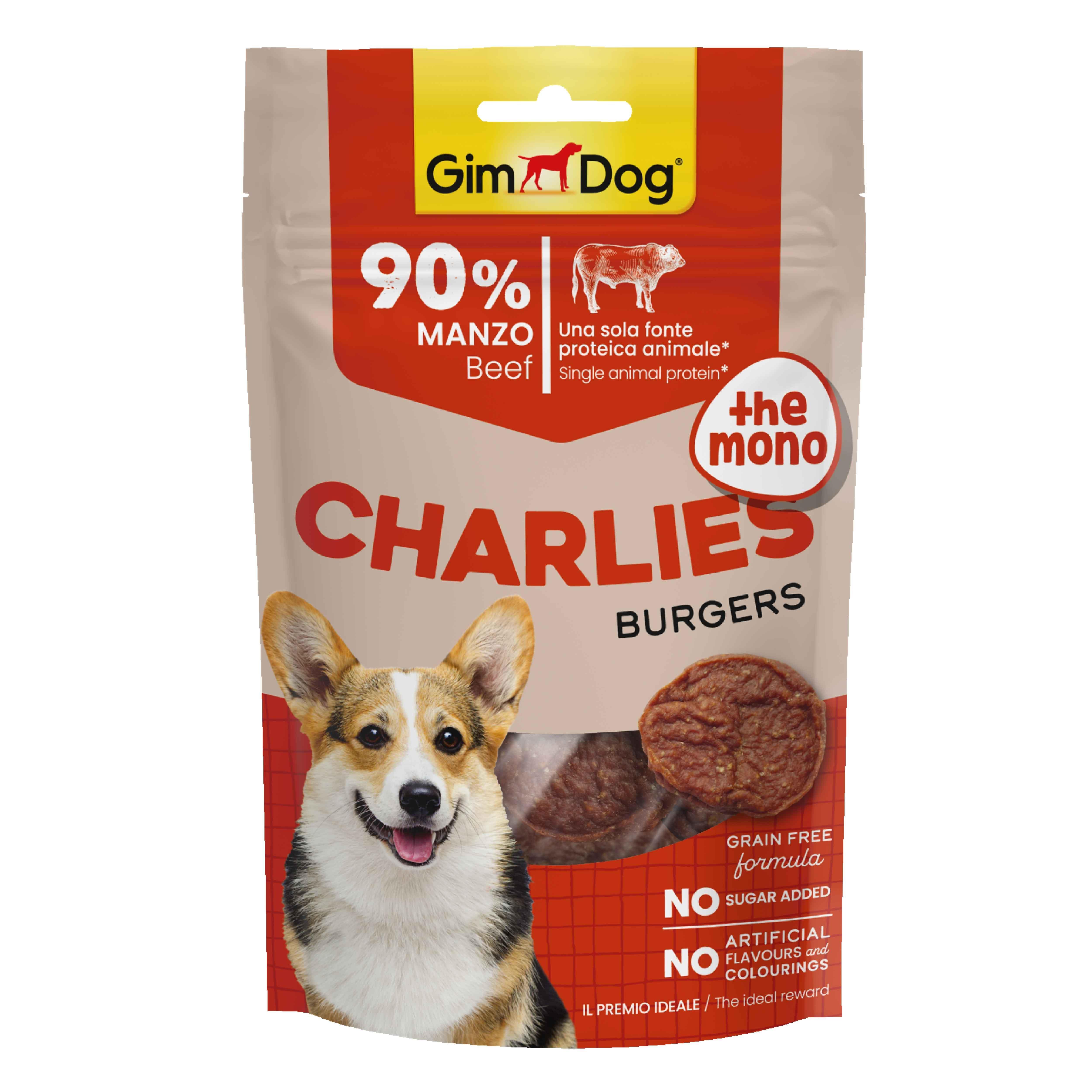 GimDog Charlies The Mono Sığır Etli Tahılsız ve Şekersiz Köpek Ödül Maması 70gr