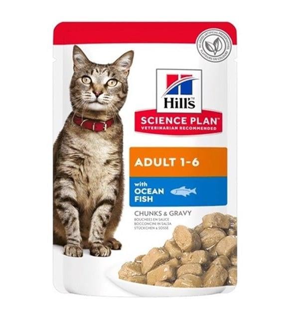Hills Chunks & Gravy Okyanus Balıklı Kedi Konservesi 85 Gr