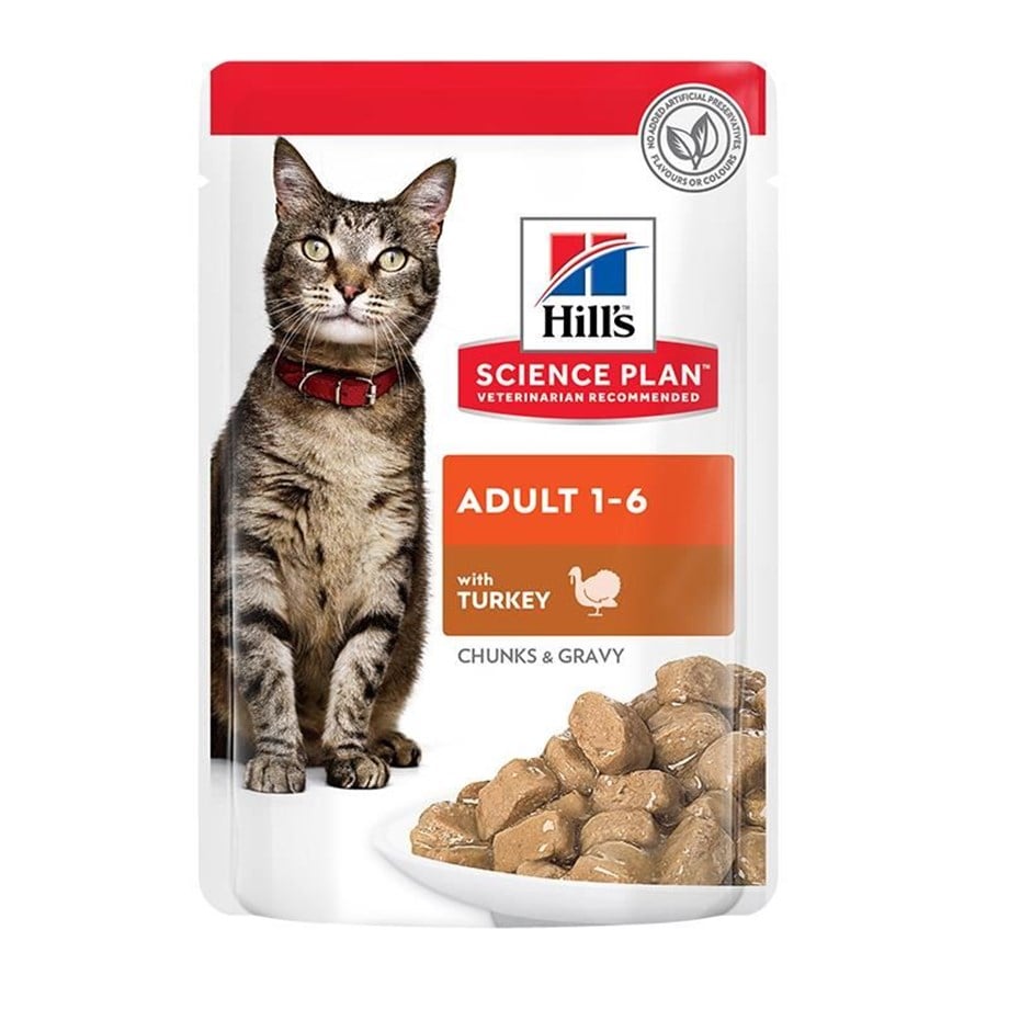 Hills Chunks in Gravy Hindili Yetişkin Kedi Yaş Maması 85 Gr