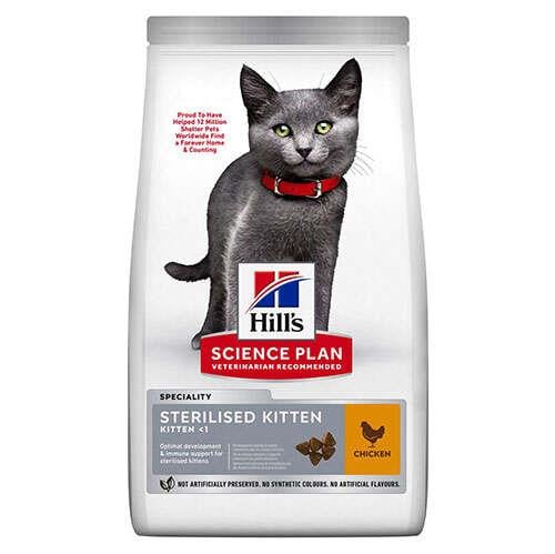 Hill's Sterilised Kitten Kısırlaştırılmış Tavuklu Yavru Kedi Maması 1,5 Kg